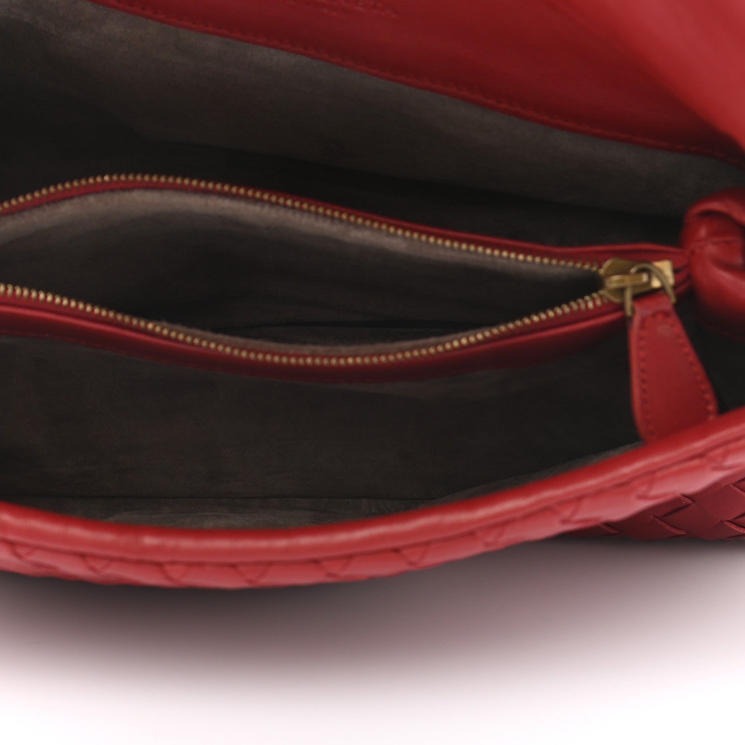 Bottega Veneta Nappa Intrecciato Cosmetic Case Red 5 of 8