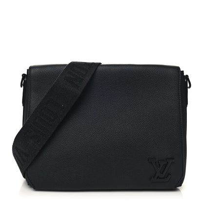 Louis Vuitton Calfskin Aerogram Messenger Black 1 of 9