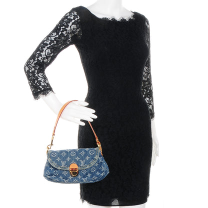 Louis Vuitton Monogram Denim Mini Pleaty Blue 4 of 7