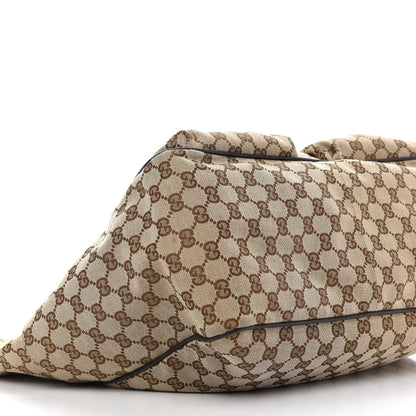 Gucci GG Monogram Medium Web Handle Tote Dark Brown 8 of 9