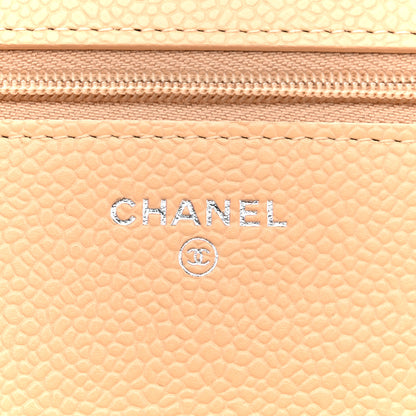 Chanel Caviar Quilted Wallet On Chain WOC Beige 6 of 12