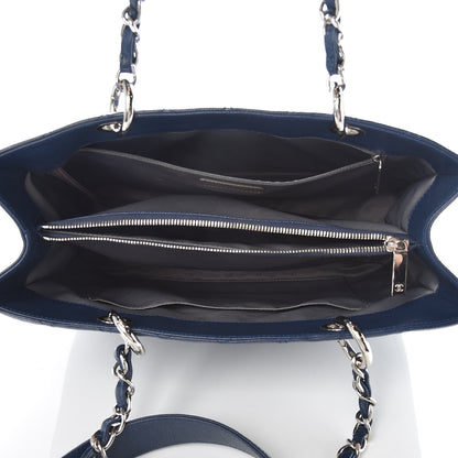 Chanel Caviar Quilted Grand Shopping Tote GST Dark Navy Blue 5 of 17