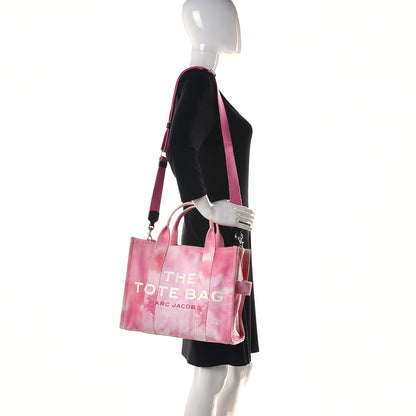 Marc Jacobs Cotton Canvas Medium The Traveler Tote Bag Tie Dye Pink 2 of 12