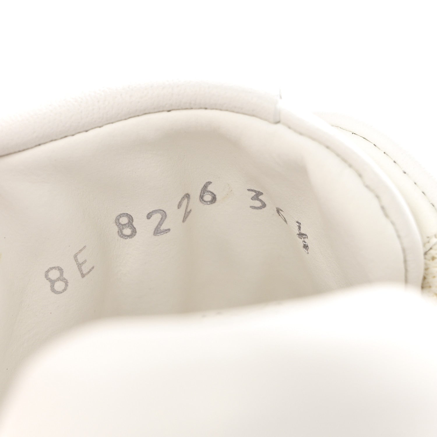 Fendi Vitello Karligraphy Embossed Womens Low Top Sneakers 36.5 White 9 of 10