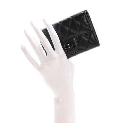 Chanel Aged Calfskin Quilted Reissue Flap Card Holder So Black 3 of 18