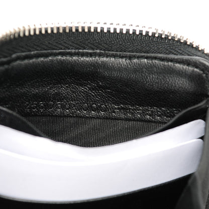 Balenciaga Canvas Agneau Classic Hardware Continental Zip Around Wallet Black 6 of 6