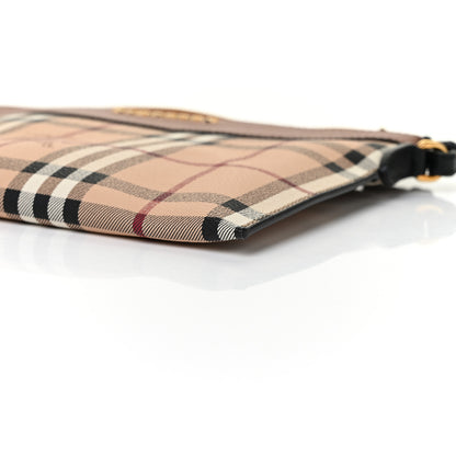 Burberry Haymarket Check Peyton Crossbody Clutch Bag Toffee 8 of 8