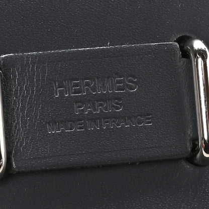 Hermes Military Toile Vache Hunter Herbag Zip Retourne 20 Ecru Bleu Glacier Ardoise 6 of 10