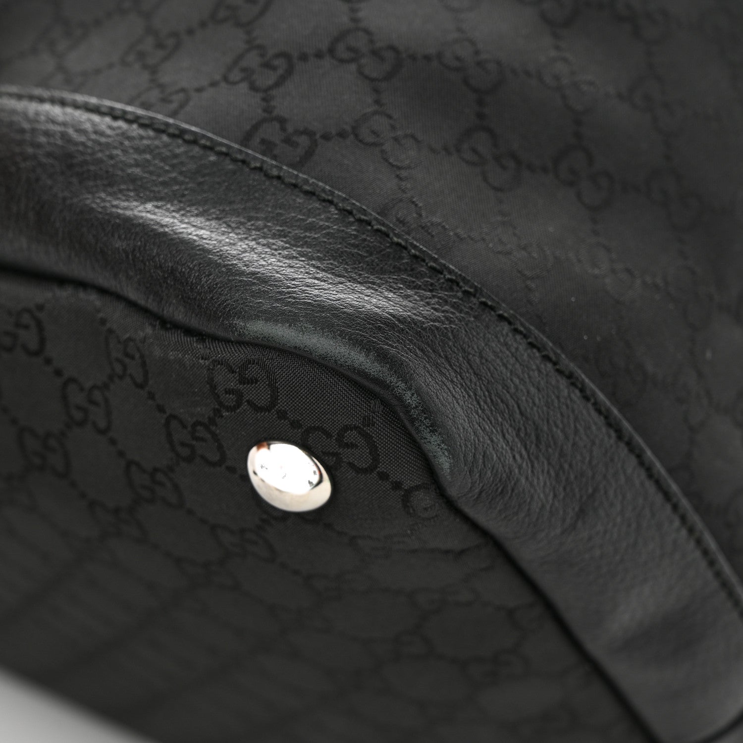Gucci Nylon Monogram Travel Hobo Black 13 of 15