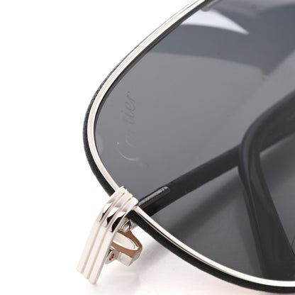 Cartier Panthere De Cartier Aviator Sunglasses Silver 8 of 9