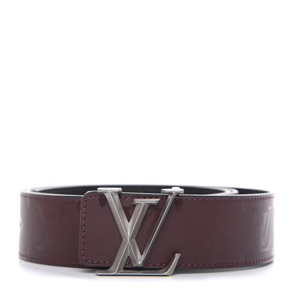 Louis Vuitton Calfskin Illusion Monogram 40mm LV Pyramide Belt 100 40 Burgundy 1 of 8