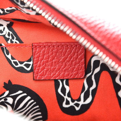 Gucci Calfskin Kids Heart Top Handle Bag Blue Hibiscus Red 8 of 10
