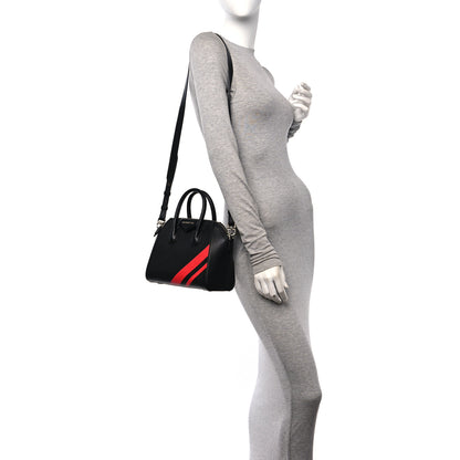 Givenchy Sugar Goatskin Striped Mini Antigona Black 2 of 10