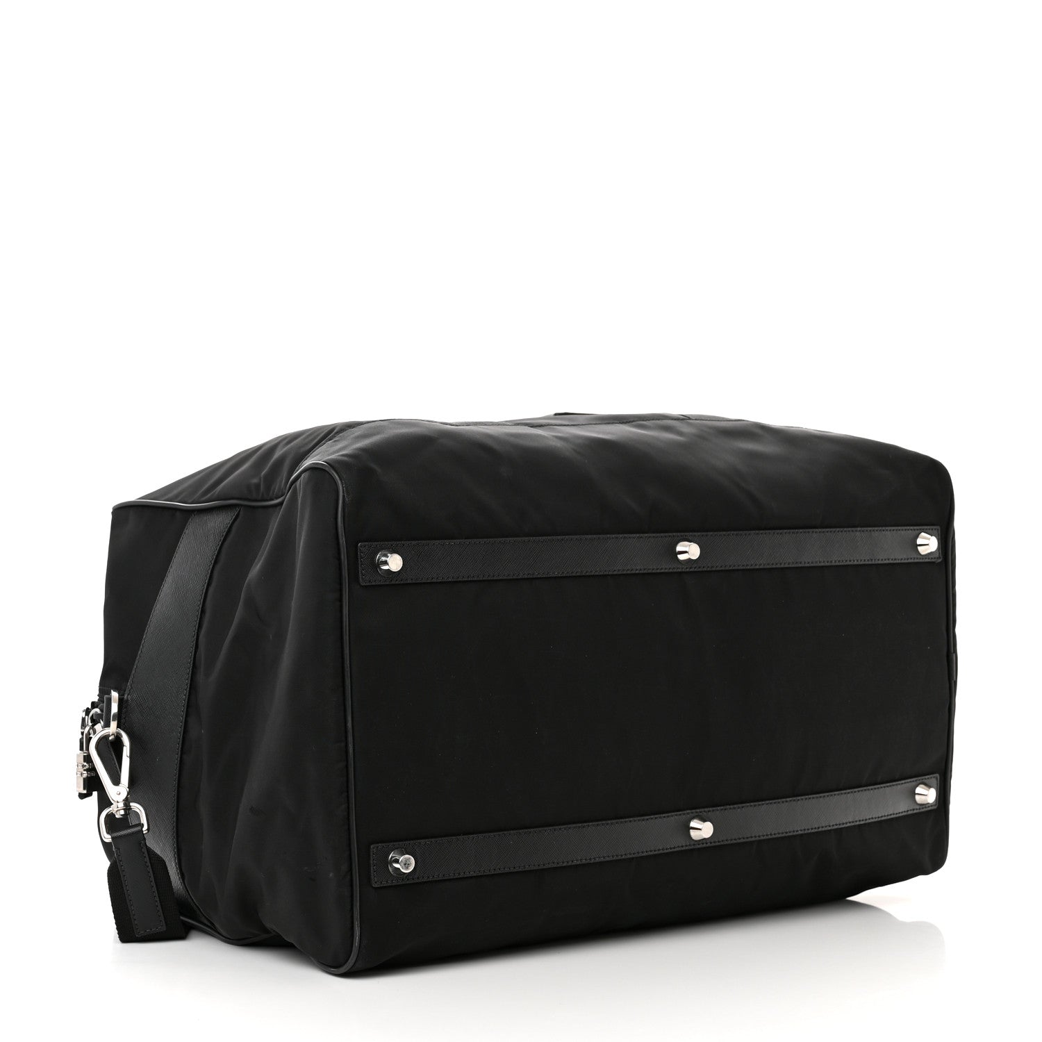 Prada Tessuto Nylon Saffiano Carry On Travel Bag Black 4 of 10