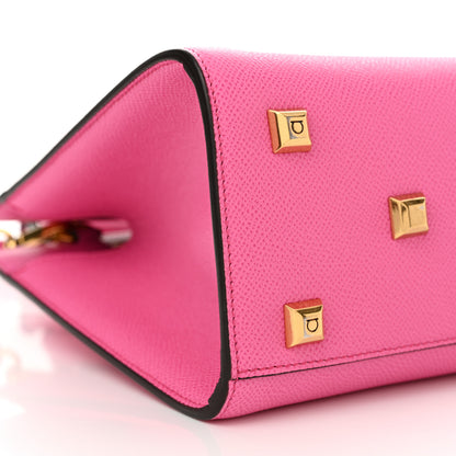 Salvatore Ferragamo Hammered Calfskin Small The Studio Box Bag Hot Pink 7 of 12