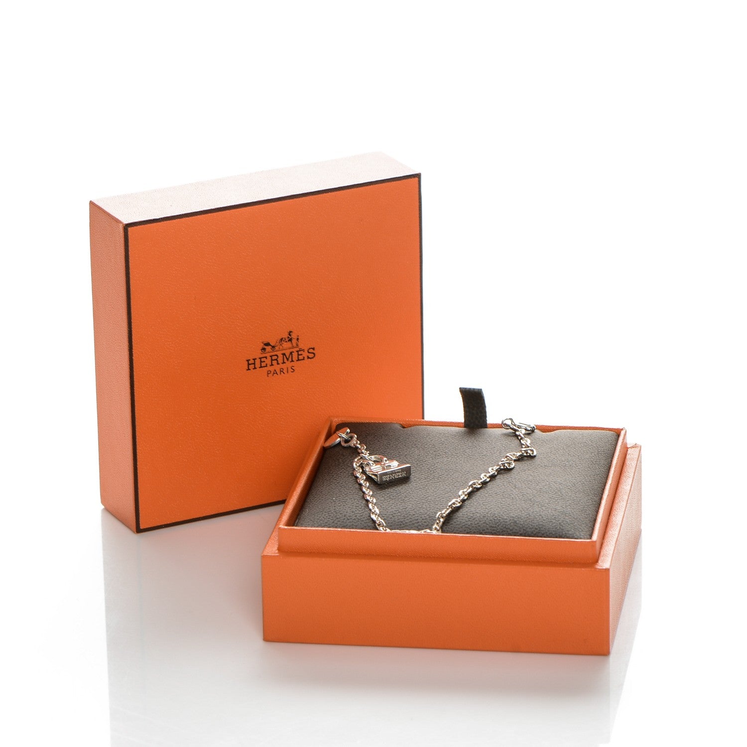 Hermes Sterling Silver Mini Birkin Amulette Bracelet SH 7 of 7