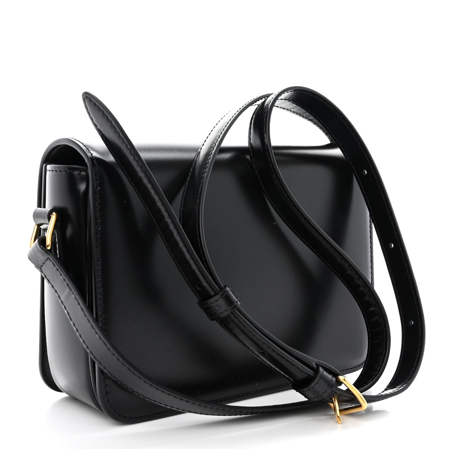 Celine Shiny Calfskin Teen Triomphe Black 3 of 11