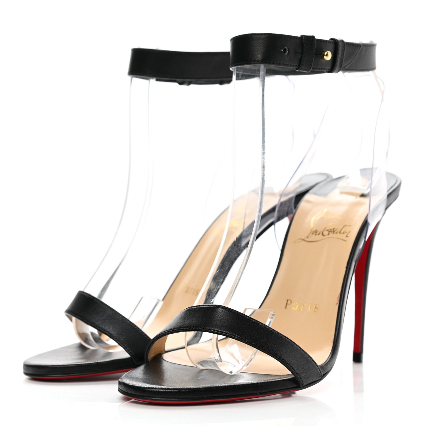 Shiny Nappa PVC Jonatina 100 Sandals 37 Black
