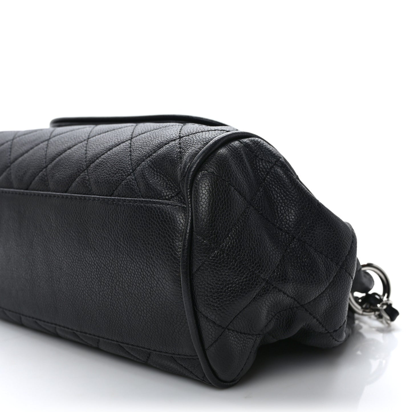 Caviar Quilted Timeless Accordion Flap Black