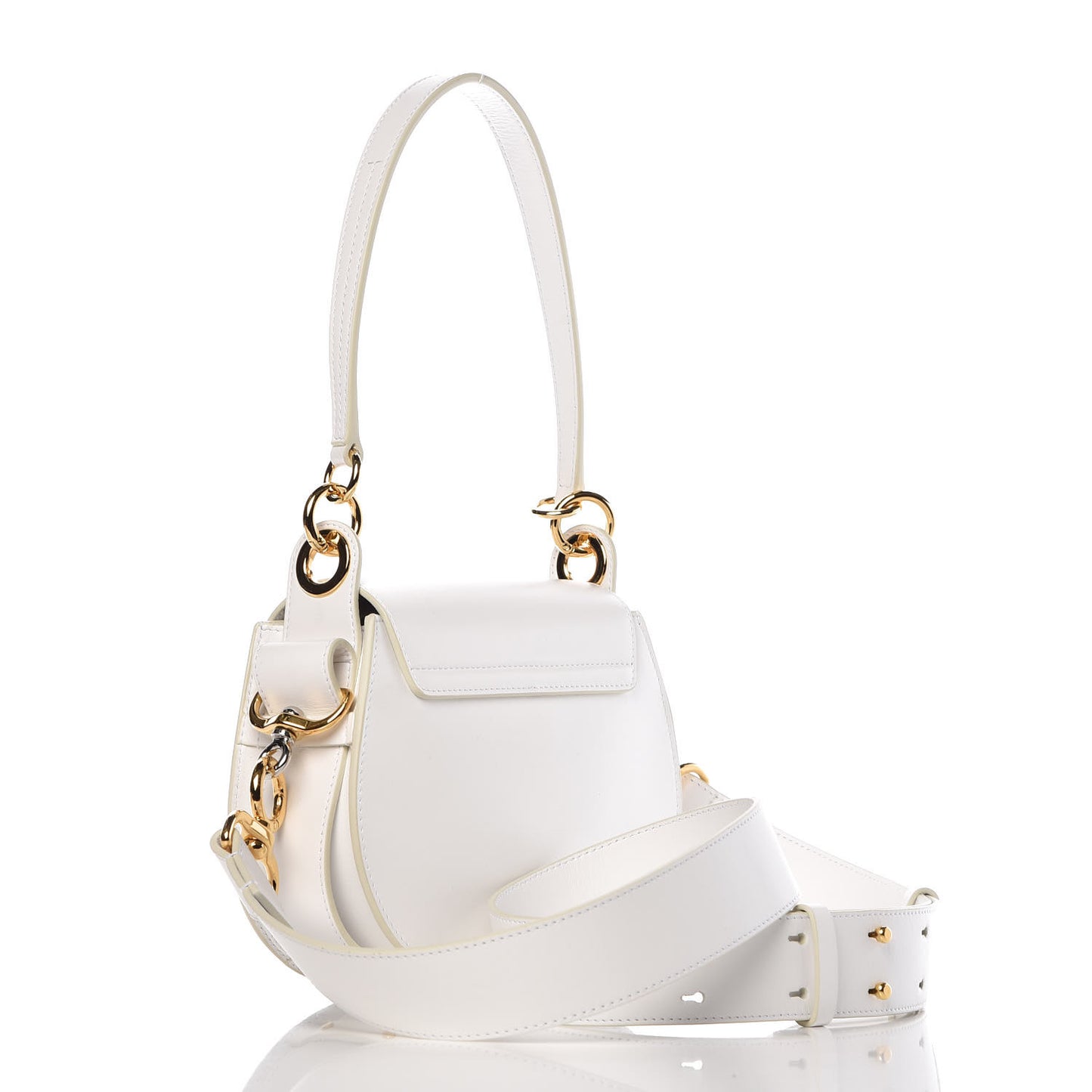 Calfskin Small Tess Bag Brilliant White