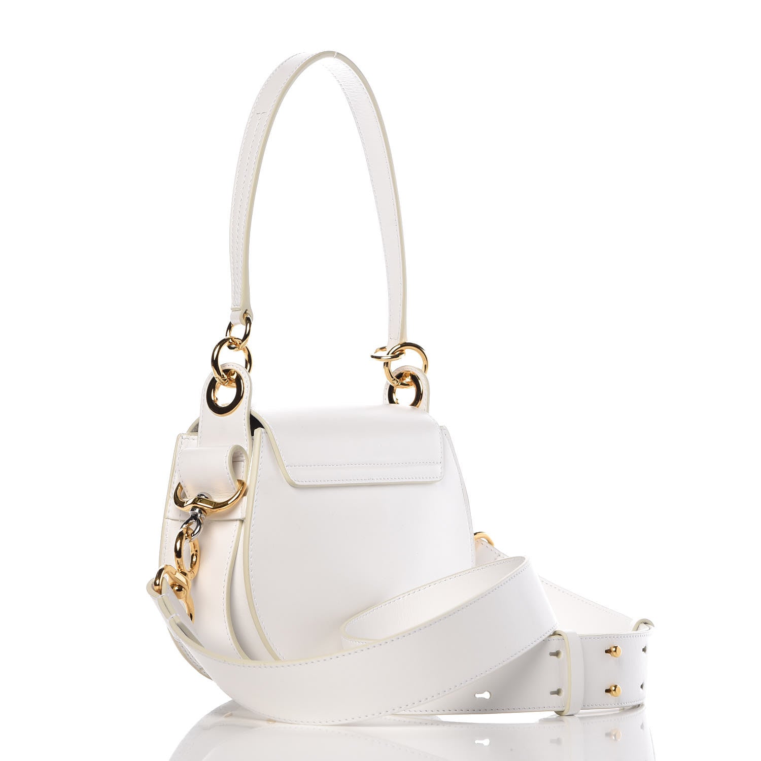 Chloe Calfskin Small Tess Bag Brilliant White 4 of 9