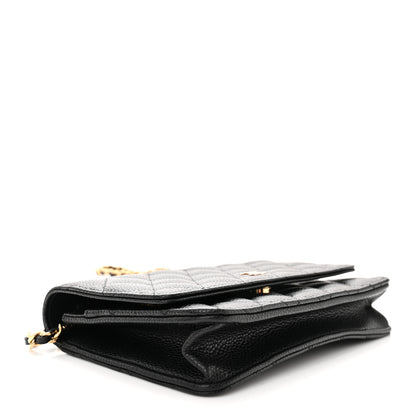 Chanel Caviar Quilted Wallet on Chain WOC Black 4 of 11