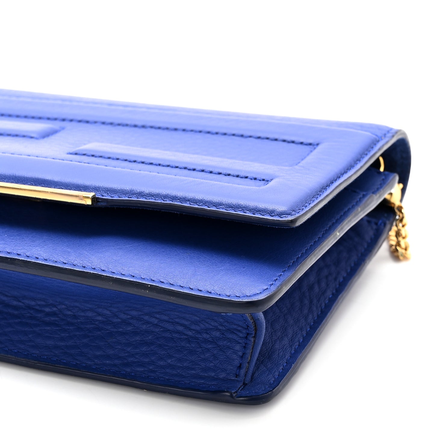 Vitello Flamingo Tube Wallet on Chain Blue Neon