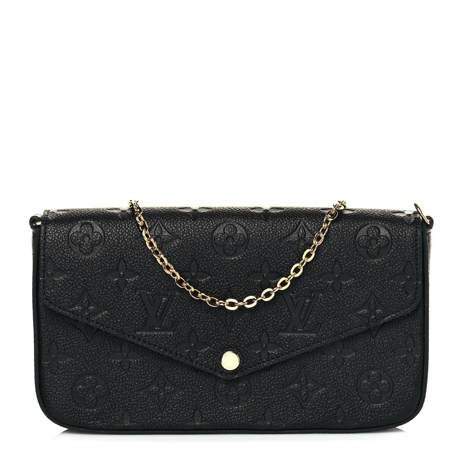 Louis Vuitton Empreinte Pochette Felicie Chain Wallet Black 3 of 12
