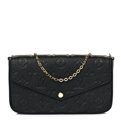 Louis Vuitton Empreinte Pochette Felicie Chain Wallet Black 3 of 12