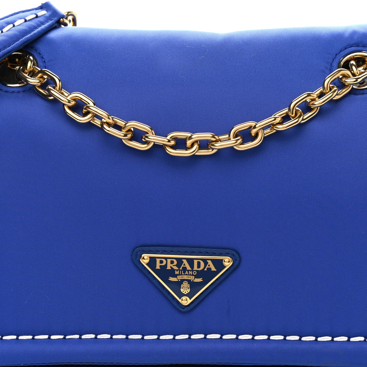 Prada Nylon Tessuto Chain Shoulder Bag Indaco 6 of 8