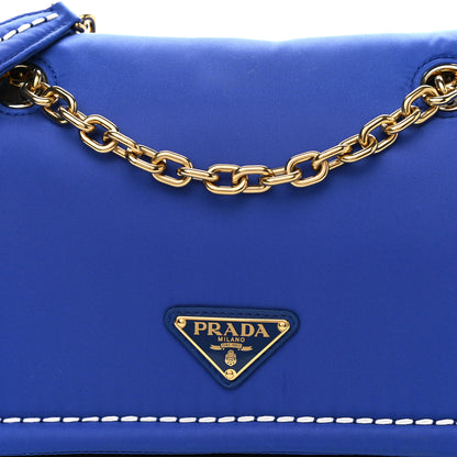 Prada Nylon Tessuto Chain Shoulder Bag Indaco 6 of 8