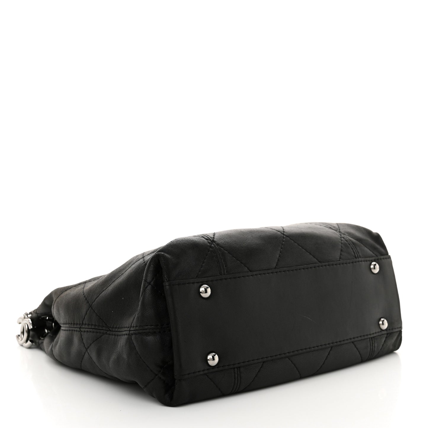 Lambskin Quilted Small Soft Touch Shoulder Bag Black