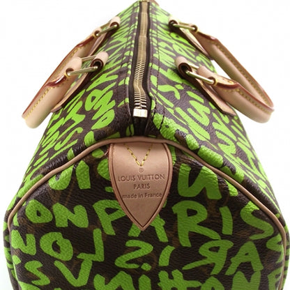 Louis Vuitton Monogram Graffiti Speedy 30 Green 7 of 9
