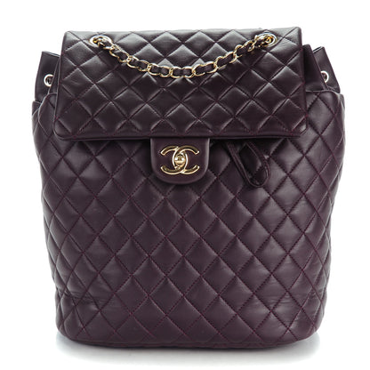 Chanel Lambskin Quilted Large Urban Spirit Backpack Dark Purple 1 of 8