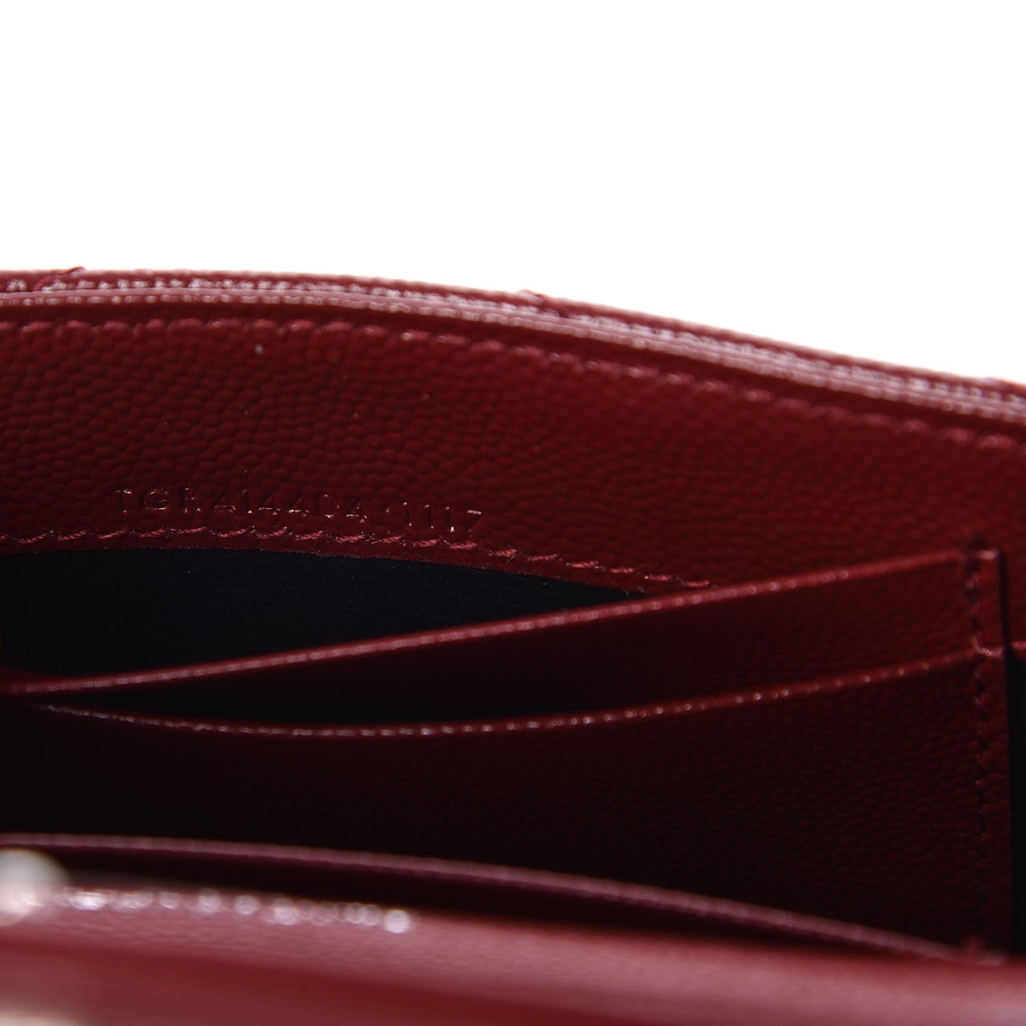 Grain De Poudre Matelasse Chevron Small Monogram Envelope Wallet Palissandre