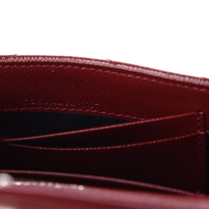 Saint Laurent Grain De Poudre Matelasse Chevron Small Monogram Envelope Wallet Palissandre 7 of 7