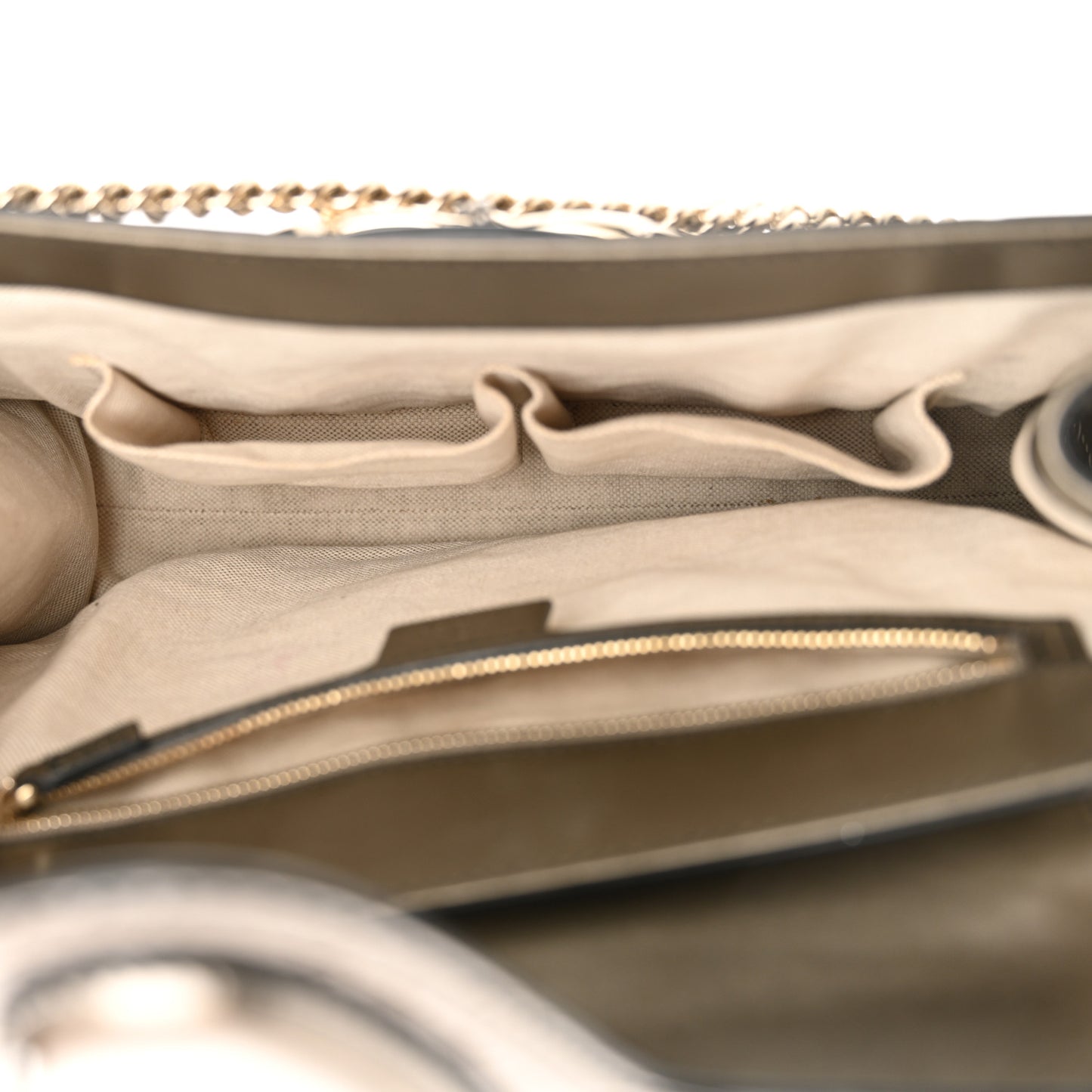 Shine Guccissima Large Emily Chain Shoulder Bag Sasso