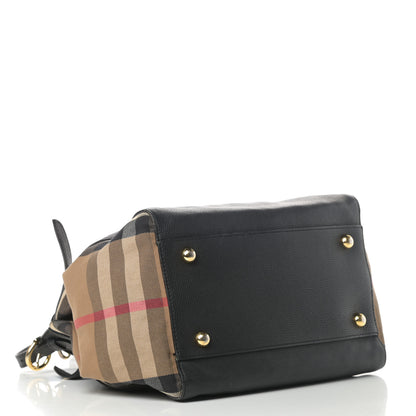 Burberry Grainy Calfskin House Check Small Canterbury Black 4 of 18