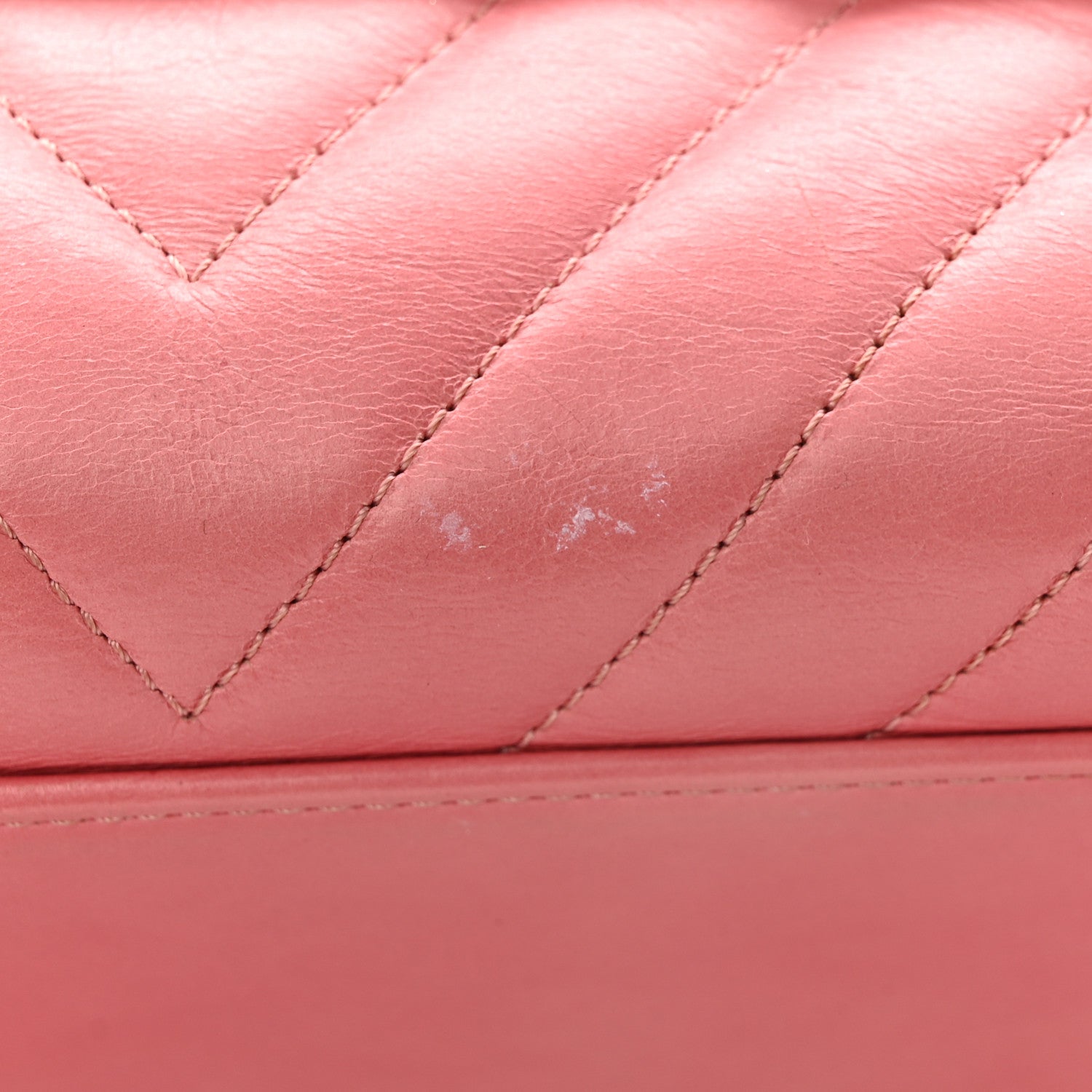 Chanel Calfskin Lizard Chevron Quilted Small Coco Handle Flap Pink 13 of 13