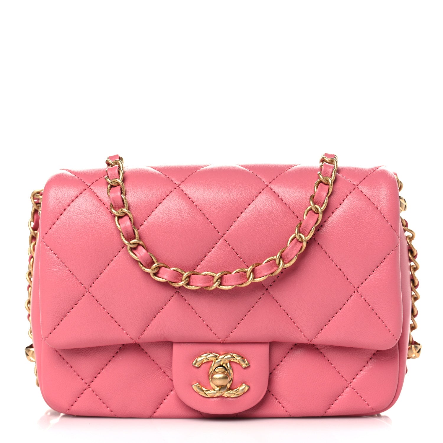 Chanel Lambskin Quilted CC Small Dynasty Flap Pink 1 of 9