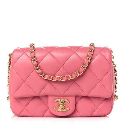 Chanel Lambskin Quilted CC Small Dynasty Flap Pink 1 of 9