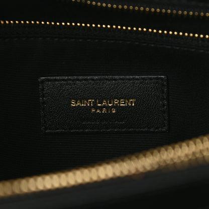 Saint Laurent Calfskin Y Quilted Monogram Large Loulou Chain Satchel Black 6 of 9
