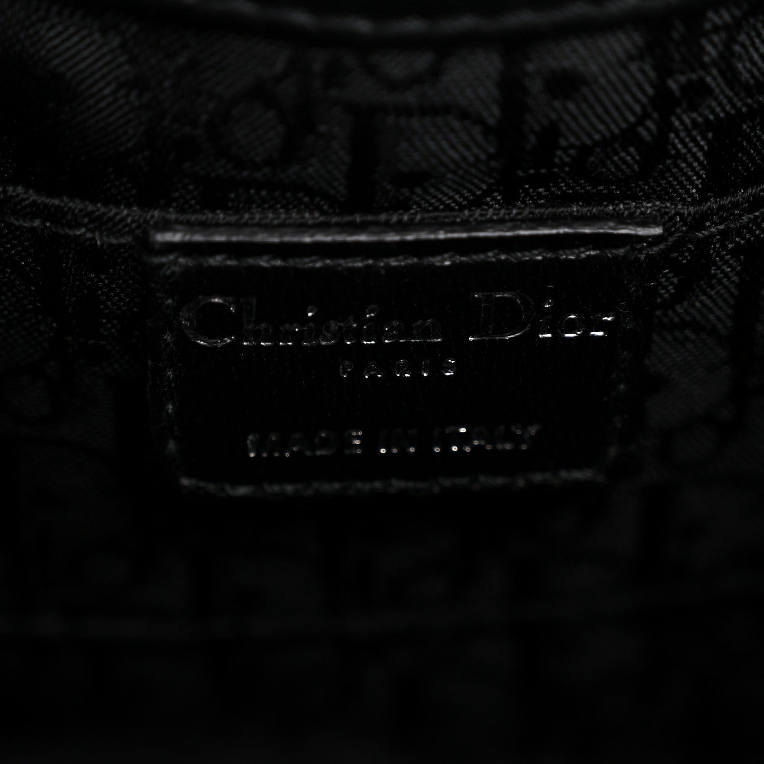 Christian Dior Pony Hair Cannage Drawstring Bag Black 6 of 12