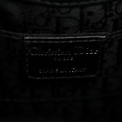 Christian Dior Pony Hair Cannage Drawstring Bag Black 6 of 12