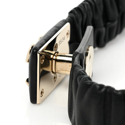 Chanel Lambskin Ruched CC Belt 85 34 Black 4 of 4