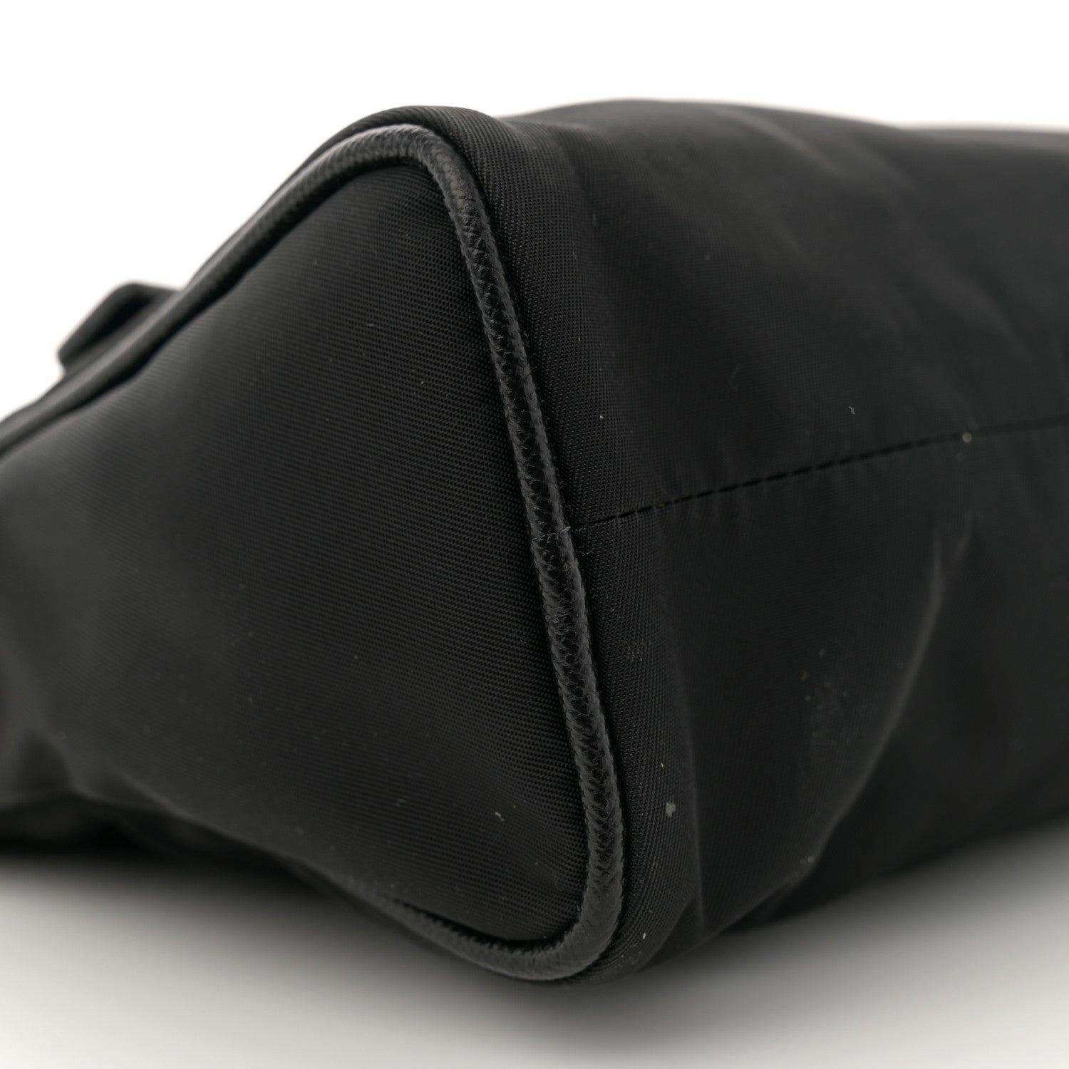 Prada Tessuto Nylon Saffiano Shoulder Bag Black 8 of 10