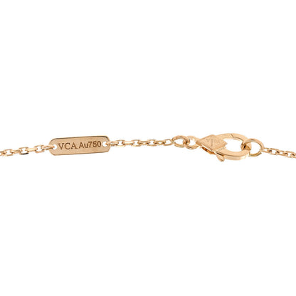 Van Cleef & Arpels 18K Yellow Gold Guilloche Vintage Alhambra Pendant Necklace 5 of 6