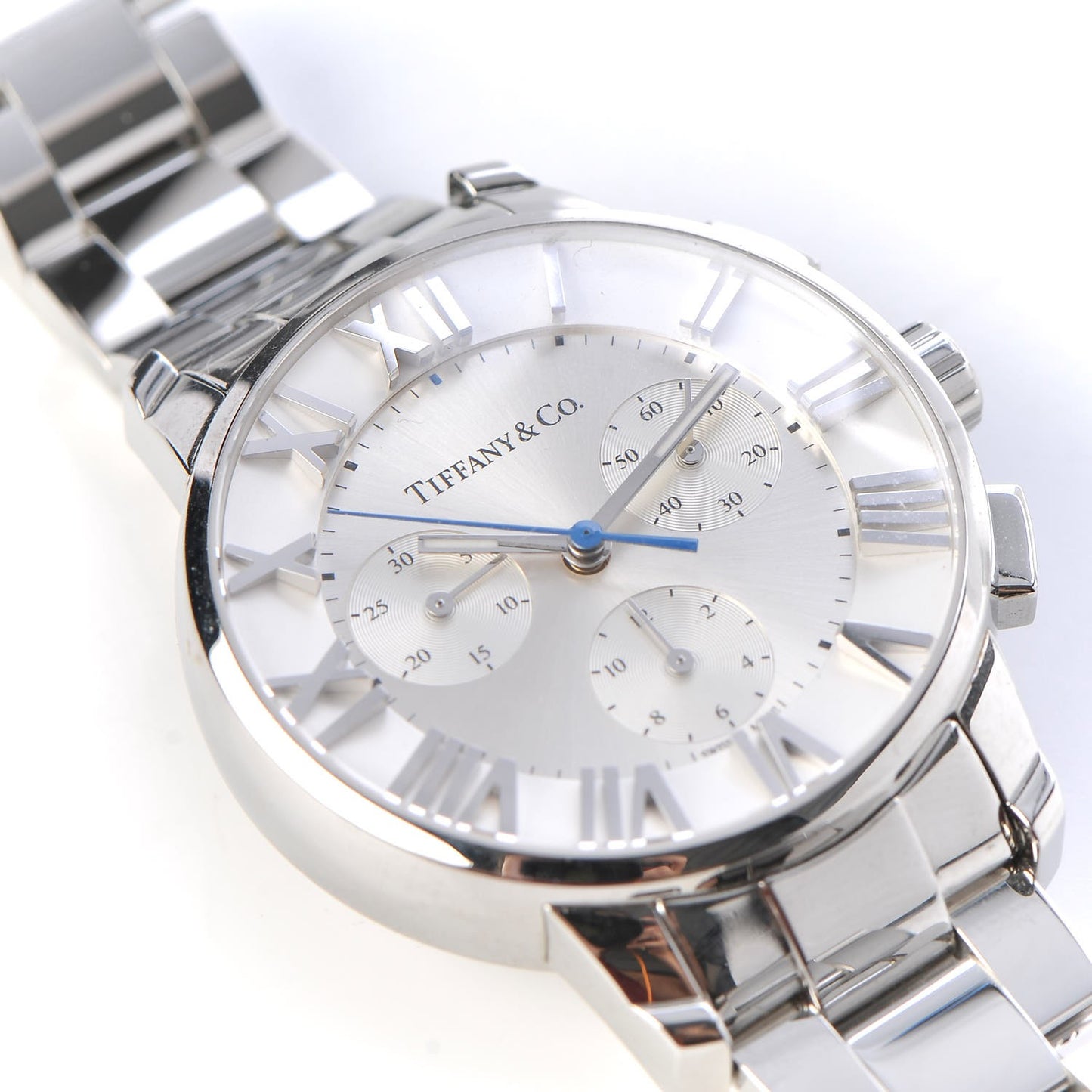 Stainless Steel 36mm Atlas Dome Chronograph Quartz Watch