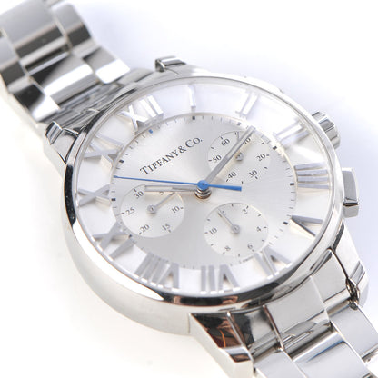 Tiffany Stainless Steel 36mm Atlas Dome Chronograph Quartz Watch 7 of 14