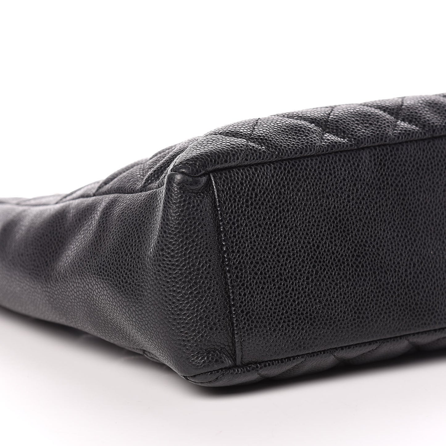 Caviar Quilted Petit Shopping Tote PST Black